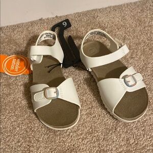 Wonder Nation White Sandals with Adjustable Straps